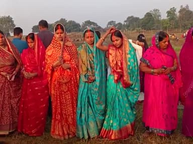 मरही छठ पूजा का लाइव दृश्य 2023