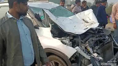 पावटा: बावड़ी के पास हाईवे पर गोवंश के अचानक सामने आने से क्षतिग्रस्त हुई कार, मौके पर पहुंची पुलिस