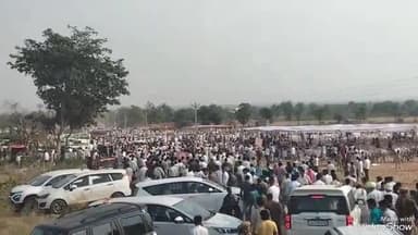 रानीवाड़ा: रानीवाड़ा में केंद्रीय गृहमंत्री की जनसभा में हजारों की संख्या में उमड़ा जन सैलाब