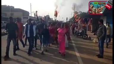 रांची मांडर के मुड़मा में निकाला गया मशाल जुलूस। मूर्तियों को तोड़नेवाले  नहीं गिरफ्तार तो कल थाने का होगा घेराव