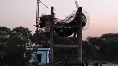 सीतामऊ: पालड़ी गांव में जल मिशन की निर्माणाधीन पेयजल टंकी का ऊपरी हिस्सा गिरने से तीन मजदूर हुए घायल