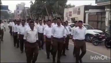 देेेवरिया: शहर से चार स्थानों से RSS का निकला पथ संचलन, GIC में हुआ समागम