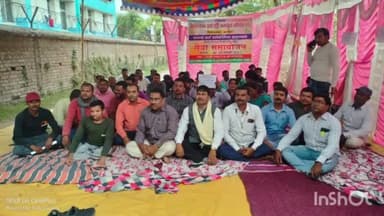 खगड़िया: सेल्स टैक्स शिव मंदिर के निकट beltron कर्मियों ने दिया धरना