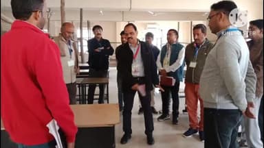 धौलपुर: पॉलिटेक्निक कॉलेज पर स्थित मतगणना स्थल का जिला प्रशासन के अधिकारियों ने लिया जायजा