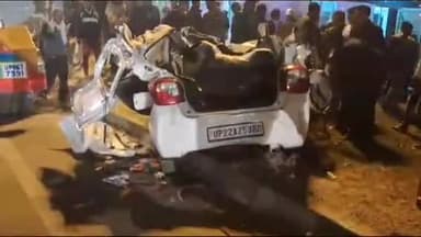 मुरादाबाद: जीरो प्वाइंट पर तेज रफ्तार ट्रक ने कार में मारी जोरदार टक्कर, कार चालक सहित दो लोगों की हुई मौत एवं दो महिलाएं हुईं घायल