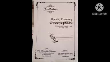 chicago pizza का उदघाटन समारोह 5 दिसम्बर 23 को नोहसा मोड़ के पास