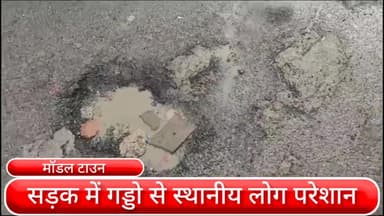 मॉडल टाऊन: मॉडल टाउन में सड़कों में गड्ढे होने से स्थानीय लोग परेशान