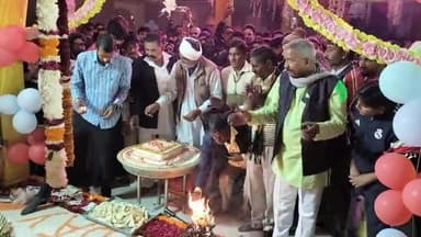 #रीगस में लोक देवता भेरुजी महाराज का  जन्मोत्सव बड़ी धूमधाम से मनाया गया। 61 किलो का कैक काटा गया,5100 दिप प्रज्वलित किए