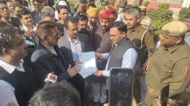 करनाल: सेक्टर-12 लघु सचिवालय में राजपूत समाज ने किया प्रदर्शन; आरोपियों की गिरफ्तारी की मांग को लेकर दिया ज्ञापन