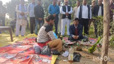 बलरामपुर: ग्राम सिरसिया में बनाए जा रहे मां पटेश्वरी राज्य विश्वविद्यालय का जिलाधिकारी ने किया भूमि पूजन