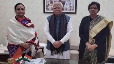 कालका: पूर्व विधायक लतिका शर्मा ने CM से की मुलाकात, अमरावती में दी जानकारी, विकास कार्यों को लेकर की चर्चा