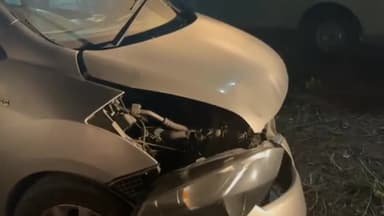 एत्मादपुर: मंडी समिति के पास ट्रक ने कार में मारी टक्कर, हादसे में कार हुई क्षतिग्रस्त व एक युवक हुआ घायल