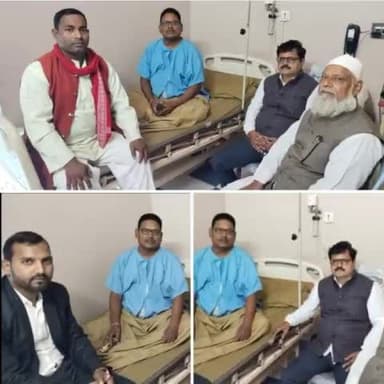 आज दिनांक 10 #जनवरी को #शुभम_हॉस्पिटल_वाराणसी मे  पहुंच कर #राष्ट्रीय_समता_पार्टी (BP) के #राष्ट्रीय_अध्यक्ष मा. #कैप्टन_राज_कुमार_प्रजापति जी  के #स्वास्थ्य का कुशल क्षेम की जानकारी प्राप्त की...