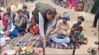 पवई: पवई के वार्ड नंबर आठ में सीसी सड़क निर्माण कार्य का हुआ भूमि पूजन