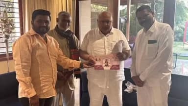 ગોંડલ: ગોંડલ શહેરમાં કોળી સમાજના આગેવાનોએ માંધાતા પ્રાગટ્ય મહોત્સવનું આમંત્રણ પોરબંદર સાંસદને પાઠવ્યું, રમાનાથધામ ખાતે