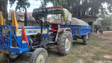 मेजरगंज: मेजरगंज ढेंग मुख्य पथ से पुलिस ने ओवरलोड बालू लदे एक ट्रैक्टर को किया जब्त