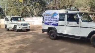 लटेरी: लटेरी पुलिस ने वाहन रैली निकालकर दिया जागरूकता का संदेश।