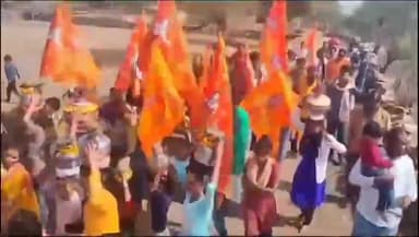 पवई: पांडवन ग्राम में अछत कलश यात्रा के निकाली गई शोभायात्रा