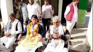 जुलाना: पनजी में नेशनल पेरा एथलेटिक चैंपियनशिप में विजेता रहे सोनू शर्मा को ब्राह्मण सभा ने परशुराम धर्मशाला में किया सम्मानित