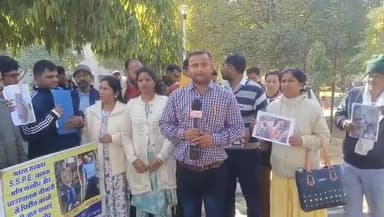 एस एस पी ई नामक घातक बिमारी से पीड़ित बच्चों के परिजनों ने मुख्यमंत्री भजनलाल से की समाधान की अपील।