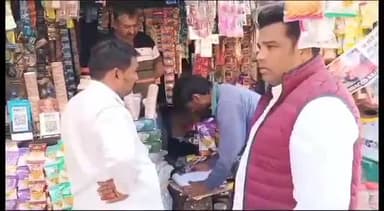 जोधपुर: पावटा इलाके में नगर निगम की टीम ने अतिक्रमण करने वाले दुकानदारों के चालान काटे