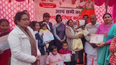 कालका: विकसित भारत संकल्प यात्रा जनसंवाद का आज टिपरा में हुआ भव्य स्वागत, एडीसी पंचकूला, एसडीएम कालका रही मौजूद