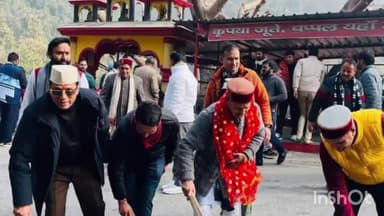 कलसी: कालसी में मां काली मंदिर में भाजपा कार्यकर्ताओं ने हवन भजन कीर्तन और सफाई की