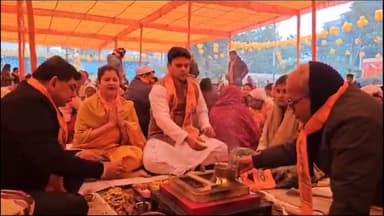 गाज़ियाबाद: 22 जनवरी को लेकर विश्व हिंदू परिषद ने कवि नगर में किया यज्ञ का आयोजन