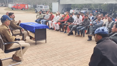 माडा: श्रीराम मंदिर प्राण-प्रतिष्ठा को लेकर बरगवाँ थाना परिसर में शांति समिति की बैठक सम्पन्न