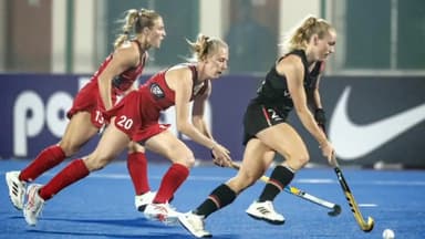 कांके: मोरहाबादी के हॉकी स्टेडियम में हो रहे महिला ओलंपिक क्वालीफायर के फाइनल मुकाबले में जर्मनी ने दर्ज की जीत