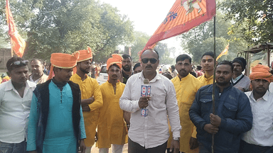 टीकमगढ़ जिले की तहसील पलेरा की अंतर्गत ग्राम पंचायत कनेरा में श्री राम प्राण प्रतिष्ठा को लेकर निकाली गई श्री राम की रैल