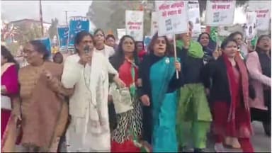 हरिद्वार: महिला कांग्रेस ने मायापुर से शिव मूर्ति चौक तक निकाली न्याय यात्रा, अंकिता भंडारी के हत्यारों को फांसी देने की मांग की