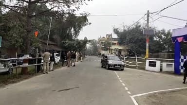 समस्तीपुर: जिले के कर्पूरी ग्राम में बिहार के मुख्यमंत्री के आगमन को लेकर पूरे इलाके को पुलिस छावनी में किया गया तब्दील