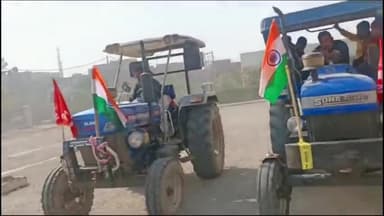 चरखी दादरी: SKMके आह्वान पर च.दादरी में ट्रैक्टरों के साथ सड़कों पर उतरे किसान,मांगे पूरी नहीं होने पर फिर से किसान आंदोलन की चेतावनी