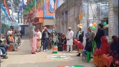 बिहार: मोगल कुआं के समीप ईश्वर दिव्यांग कल्याण समिति के प्रांगण में सचिव के द्वारा किया गया झंडोत्तोलन, झंडे को दी गई सलामी