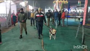 मैनपुरी: क्रिश्चियन मैदान में लगे मेले का CO सिटी ने पुलिस बल व डॉग स्क्वायड टीम के साथ सुरक्षा व्यवस्था का लिया जायजा।