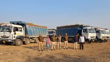 बुहाना: खेतड़ी के खनन क्षेत्र में प्रशासन की टीम ने कार्रवाई करते हुए 6 ओवरलोड डंपर को जब्त कर ₹3 लाख का वसूला जुर्माना