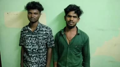 விருத்தாசலம்: நாச்சியார்பேட்டை ரயில்வே கேட்டில் சிக்னலை சரிசெய்து நின்றுகொண்டு இருந்தவரிடம் செல்போனை  பறித்து சென்ற இரண்டு வாலிபர்கள் கைது