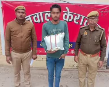 केराकत: टिकुलिया बीर बाबा वहद ग्राम नाऊपुर केराकत से थाना केराकत पुलिस टीम द्वारा 1 किलो 100 ग्राम नाजायज गांजा के साथ एक अभियु