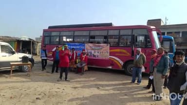 शिवहर: सड़क सुरक्षा माह के तहत परिवहन विभाग के द्वारा शहर के न्यू बस स्टैंड में चलाया गया जागरुकता अभियान