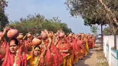 मुंगेर: बजरंगबली के प्राण प्रतिष्ठा को लेकर कष्ट हरनी गंगा घाट से निकाला गया कलश शोभा यात्रा