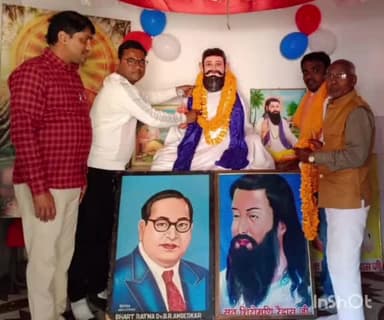 #संत #शिरोमणि #रविदास  की #जयंती पर #माल्यार्पण कर #नमन किया।