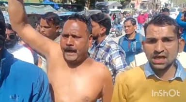 देहरादून: कोरोना कर्मियों ने स्वास्थ्य मंत्री धन सिंह रावत आवास को घेरा