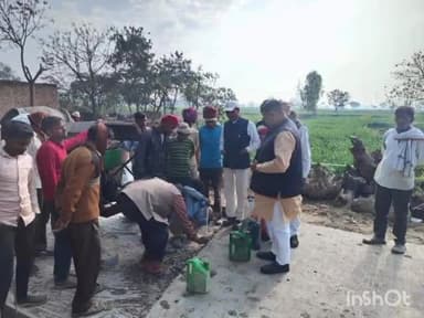 डिबाई: डिबाई के गांव शहदवां में निर्माणधीन सीसी रोड का विधायक सीपी सिंह ने किया निरीक्षण, दिए आवश्यक निर्देश