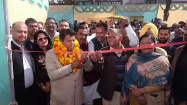पंचकूला: हरियाणा विधानसभा अध्यक्ष ज्ञानचंद गुप्ता ने न्यू शिवा अंत्योदय मार्केट सेक्टर-9 का किया उद्घाटन