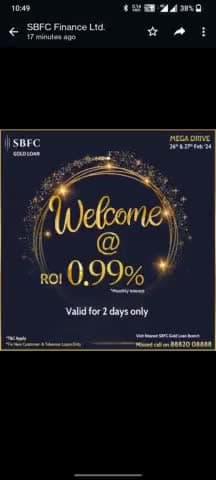 SBFC Gold loan Motihari
contact 9304864216