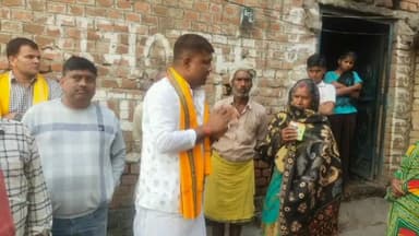 संदेश: सुरांगपुर में पहुच  पीड़ित परिवारों से मिले बीजेपी प्रदेश कार्य समिति सदस्य