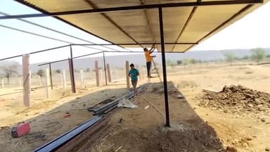 नया टीन शेड निर्माण कार्य प्रारंभ महादेव गौशाला घटियावली