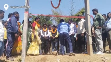 अनगड़ा ,विधायक राजेश कच्छप के प्रयास से लगा फाको डूमर में पहली बार 25 KVA का नया बिजली ट्रांसफार्मर ।