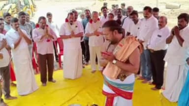 விருத்தாசலம்: மணிமுக்தாற்றில் ₹1கோடியே 48 லட்சம் மதிப்பில் வெள்ளத்தடுப்புச்சுவர் மற்றும் இருகரைகளை பலப்படுத்தும் பணி அடிக்கல்நாட்டு விழா.